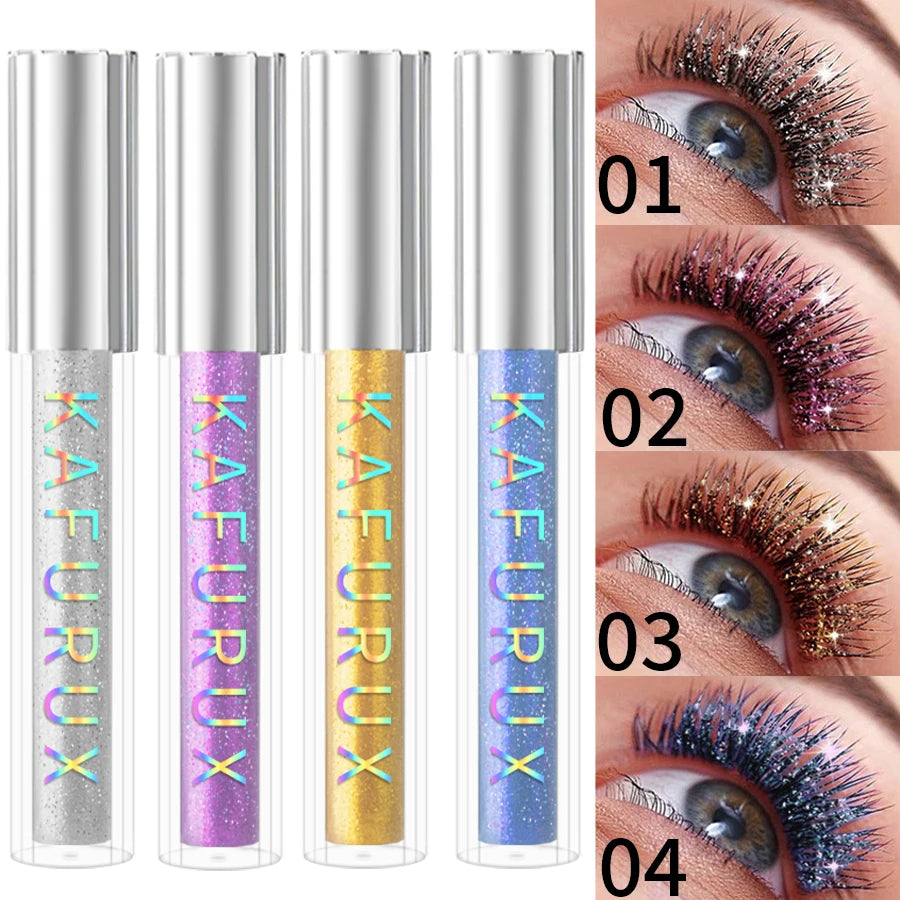 Diamond Mascara Shining Sweet Proof Glitter Eyelashes Quick Dry Qme