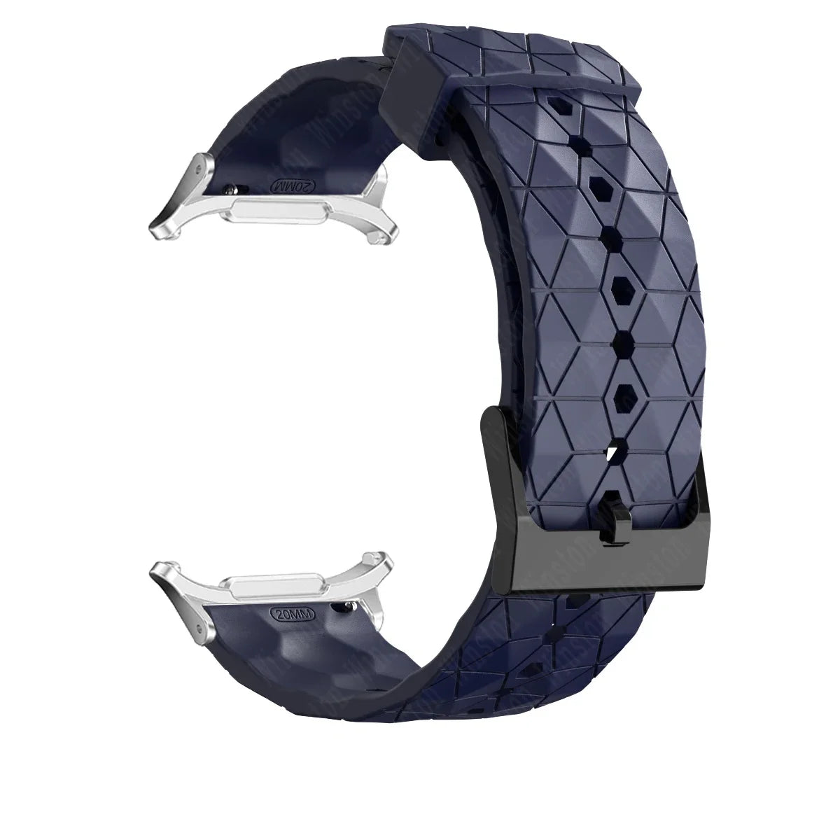 Sports Silicone Strap for Samsung Galaxy Watch 7 Ultra 47mm Soft Watchband Quick Fit Bracelet for Galaxy Watch 7 Ultra Wristband Qme Midnight Blue-S Galaxy Watch 7 Ultra