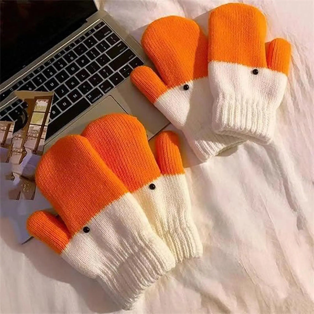 1 pair Cute Gloves Animal Mittens Warm Lining Winter Adorable Cute Animal Mittens For Girl Friend Sport Skiing Men Women Outdoor Qme