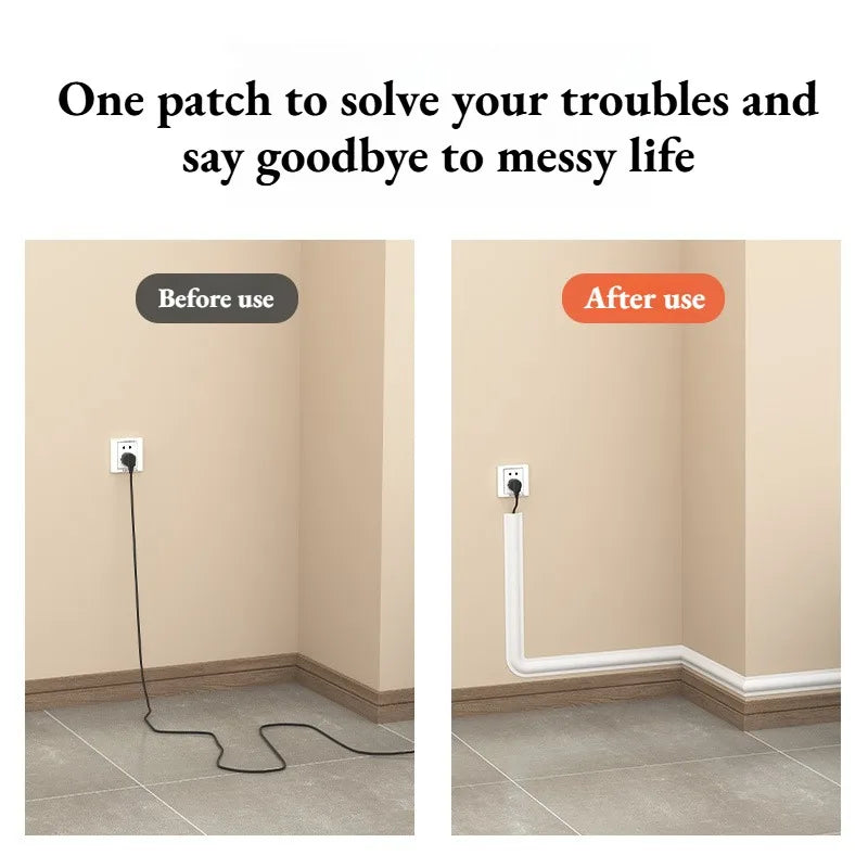 Self Adhesive Cable Concealer No Drill Wire Hider Cord Management Qme