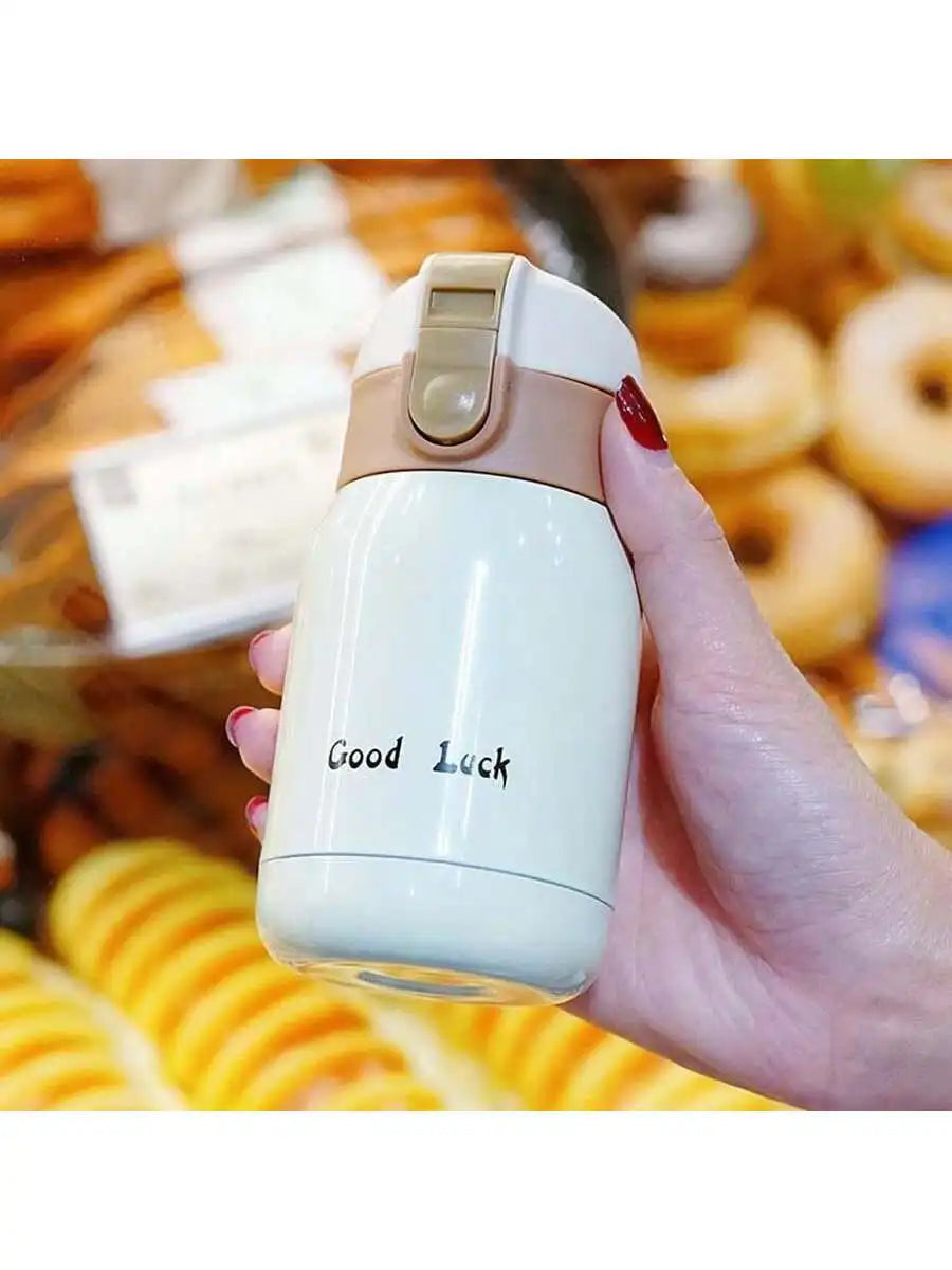 200 Lucky Mini Vacuum Cup Stainless Steel Bottle Cold Beverages Qme