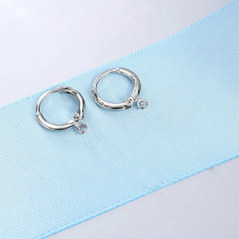New Arrival 925 Sterling Silver Stamped Earring Findings For DIY Jewelry 10PCS/lot Earring Hook Jewelry Accessories for Women Qme