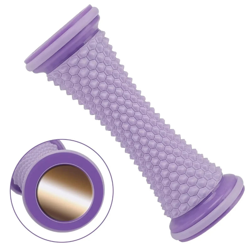 Foot Leg Roller Massager Yoga Plantar Fascia Home Fitness Fingerpressure Board Deep Muscle Relaxation Massage Ergonomic Qme PURPLE