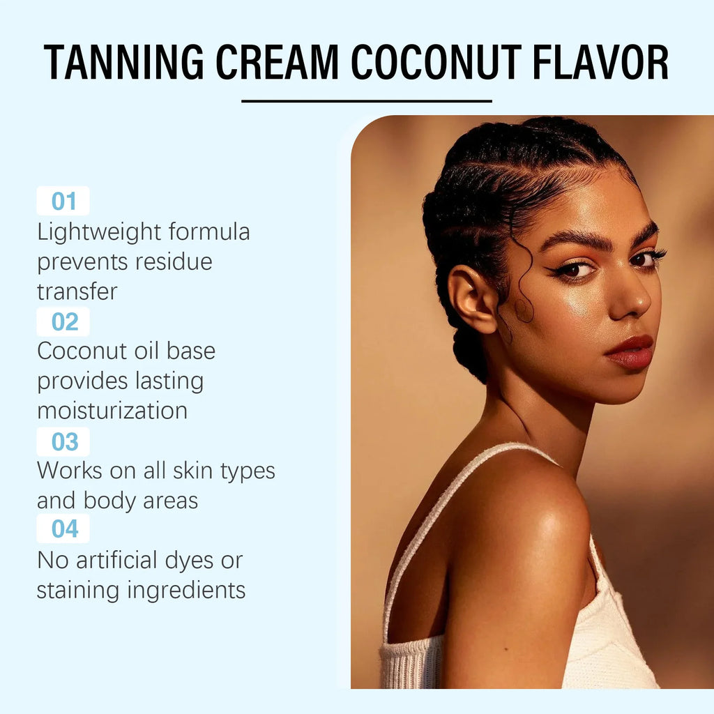 Skin Self Tanning Cream Instant Sunless Tanning Refreshing Sunless Bronzing Brown Body Lotion Gradual Tanner Self Tanner Qme