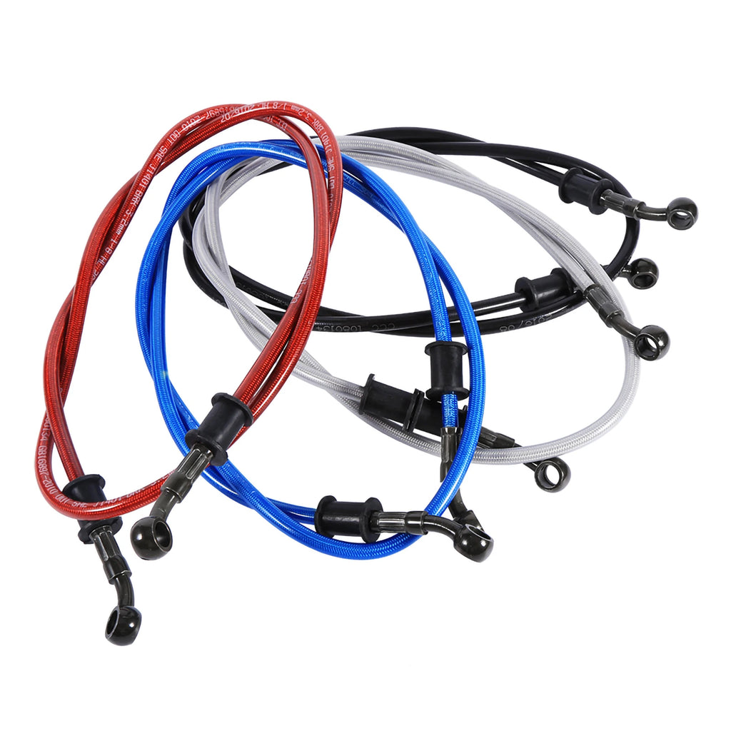 50cm ‑ 120cm Motorcycle Braided Steel Brake Oil Hose Line Pipe Colorful Brake Oil Hose Brake Line Pipe Line Pipe Qme