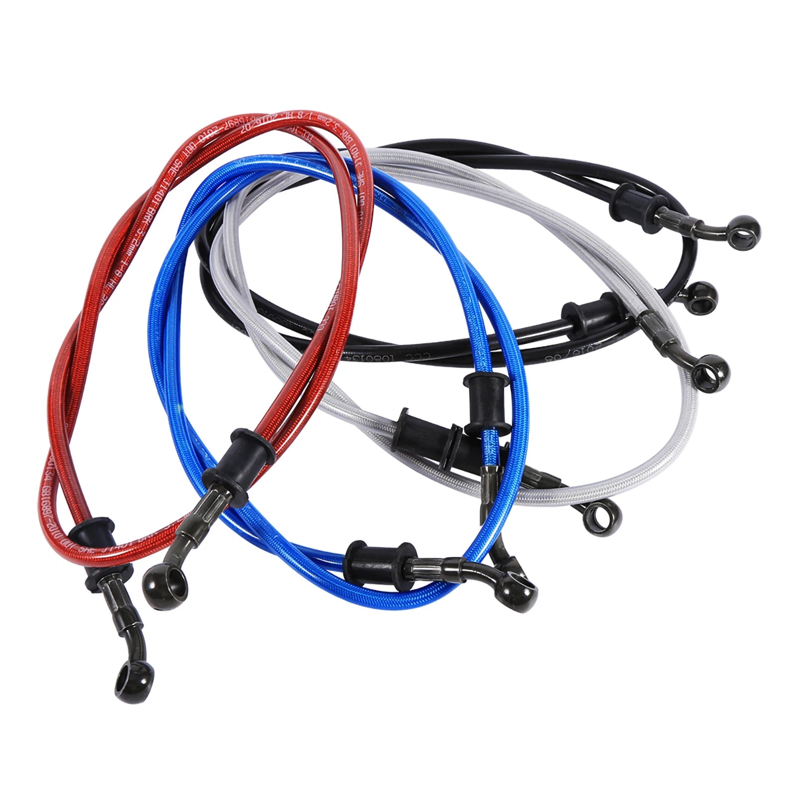 50cm ‑ 120cm Motorcycle Braided Steel Brake Oil Hose Line Pipe Colorful Brake Oil Hose Brake Line Pipe Line Pipe Qme