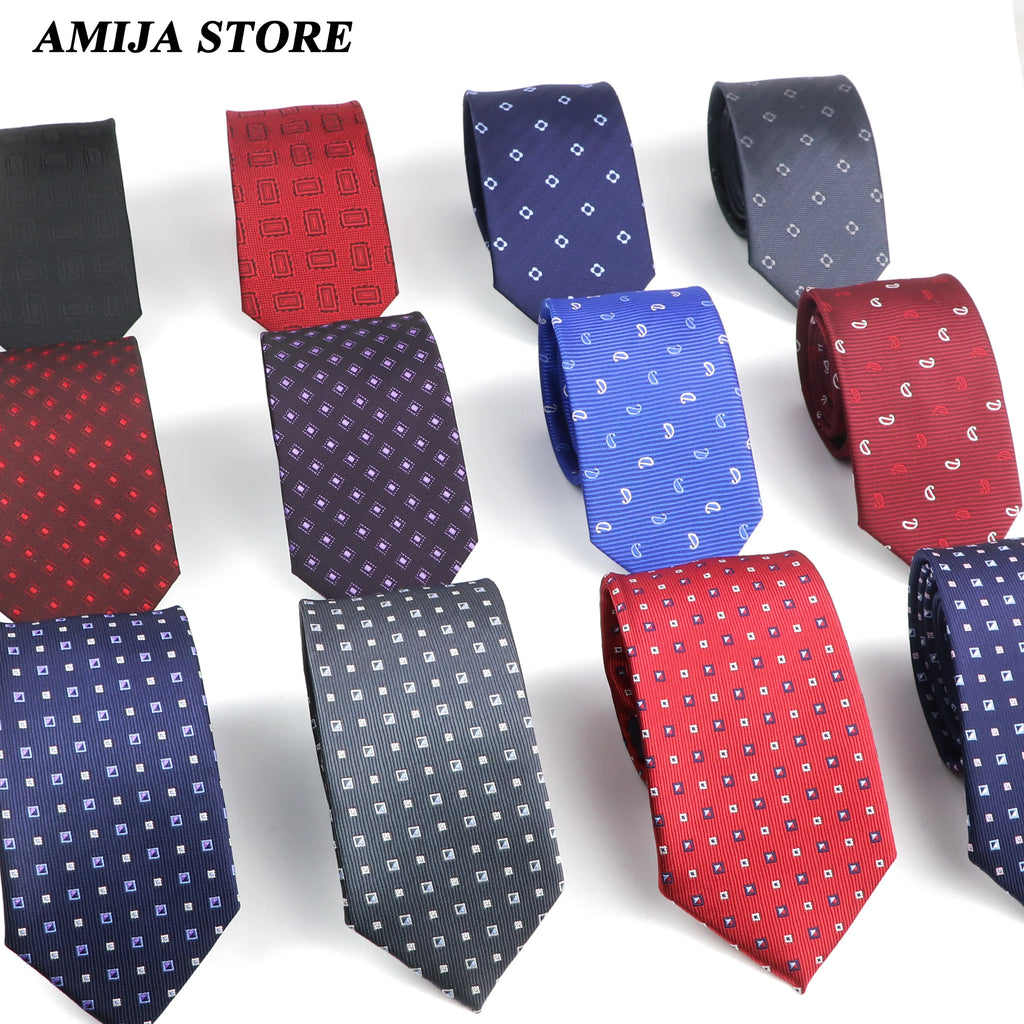 Tie Men Gravatas Wholesale Fashion Woven Luxury Necktie Dark Grey Dot Qme