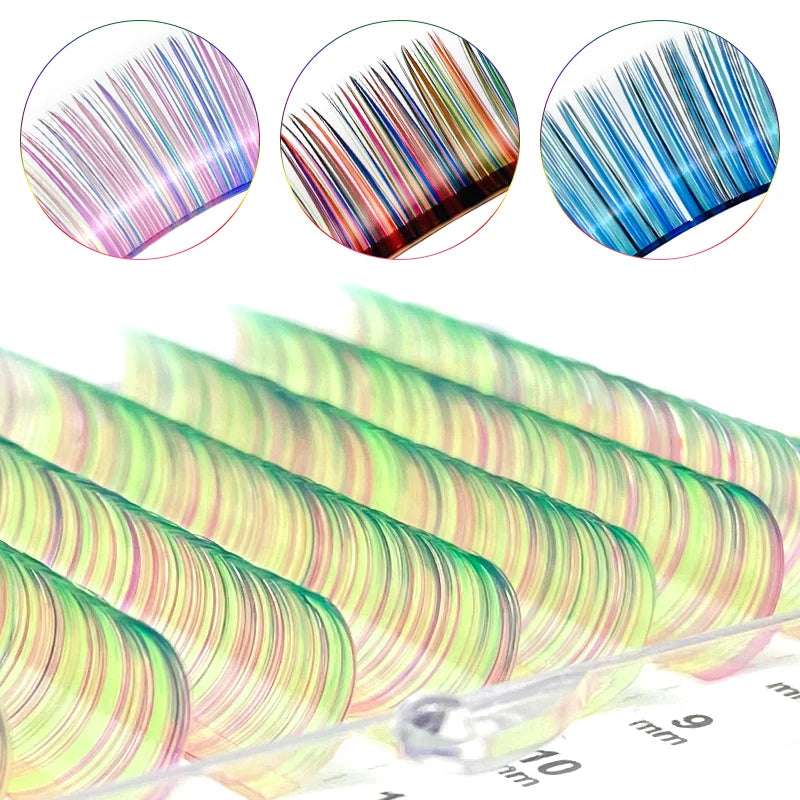 NATUHANA Colored Individual Lash Clusters Rainbow Mix 8- Soft Qme
