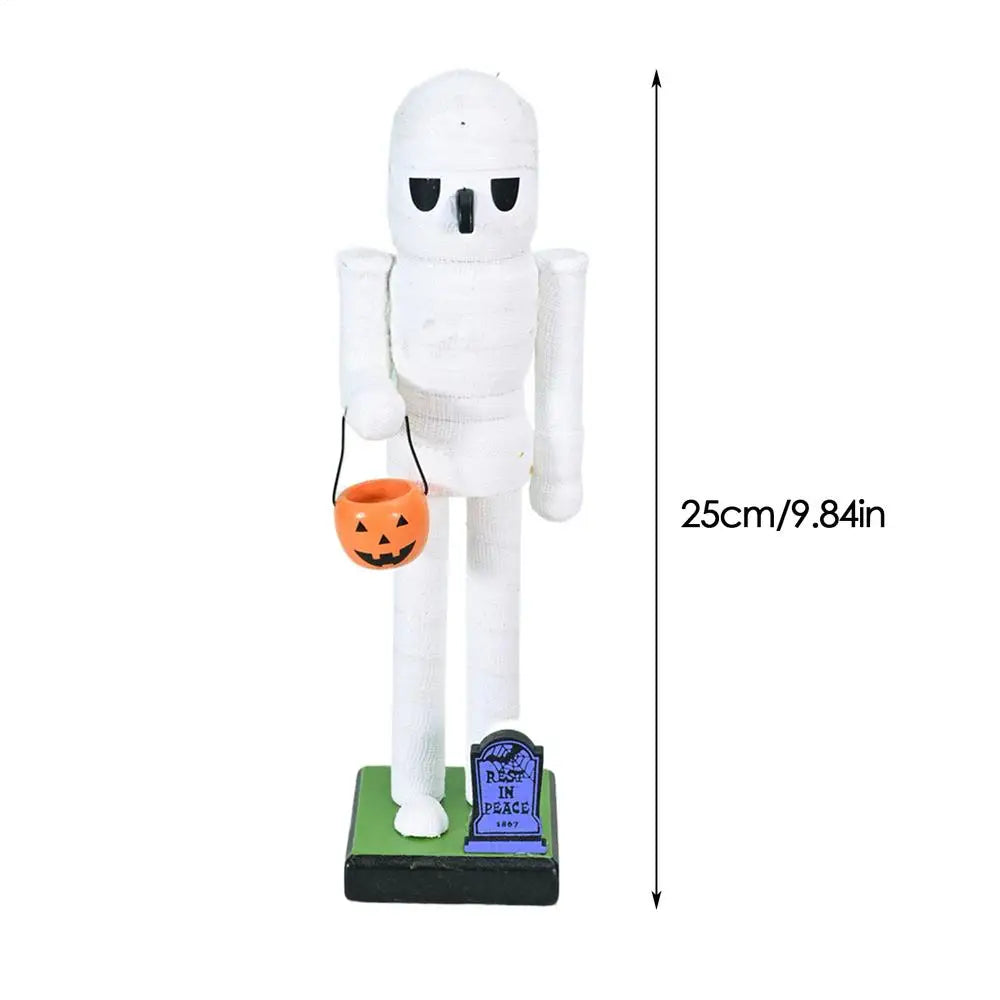 Halloween Nutcracker Figures Witch Pumpkin Statue Wooden Nutcracker Halloween Figurine Goody Bag Fillers For Home Display Qme D China Mainland