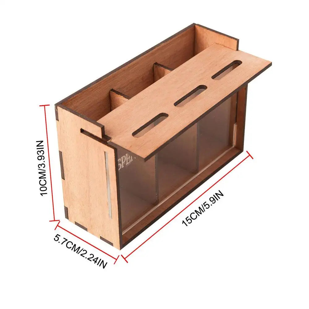 Money Bank for Adults 3 Compartments Wooden Removable Coin Saving Organizer Money Storage Organizer for Home Decoration Coin Qme A