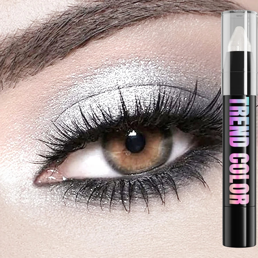 24 Colors Pearlescent Glitter Eyeshadow Eyeliner Pencil Waterproof
