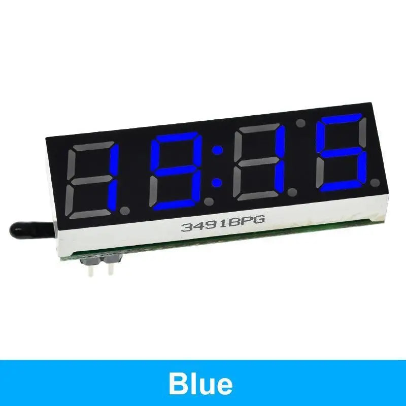Digital Clock Temperature Voltage Module DIY Time/Voltmeter Car Clock Modification RX8025T Chip Qme Blue