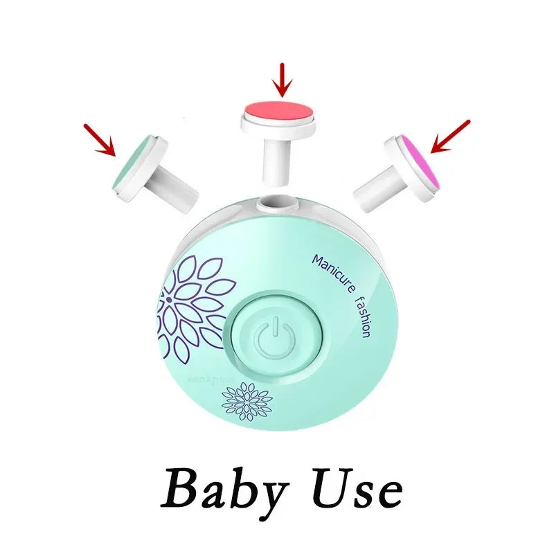 Baby Electric Nail Trimmer Kid Nail Polisher Tool Baby Care Kit Manicure Set Easy To Trim Nail Filer Clippers For Newborn Qme