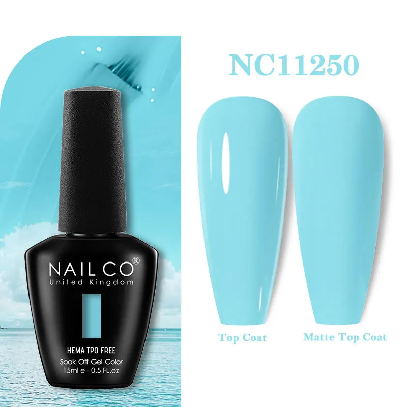 NAILCO Green Series Dark Gel Nail Polish Lasting Hybrid Base Matte