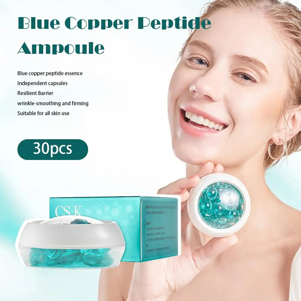 CS-K Copper Peptide Serum Capsules, GHK-Cu Deep Repair Face Essence, Hydrating Serum For Sensitive Skin Face Serum Qme