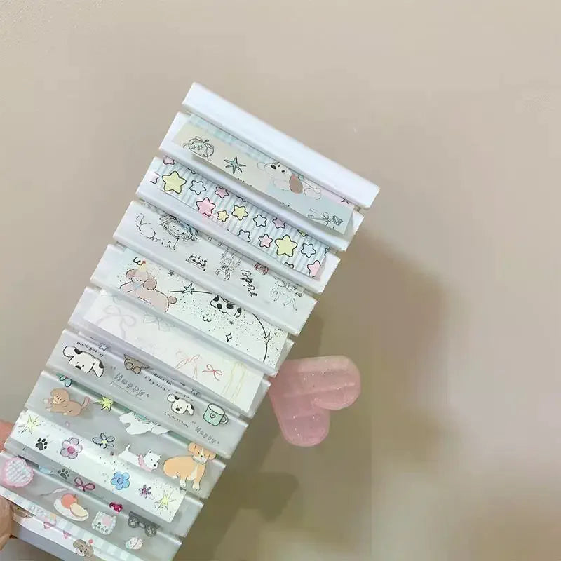 Portable Cartoon Nail Transfer Paper Storage Box Display Stand Qme