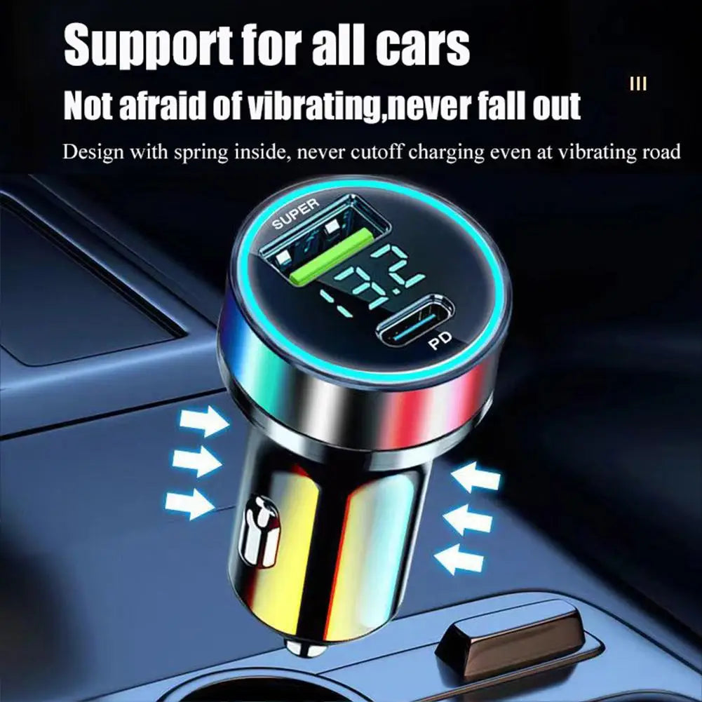 NEW PD 20W Car Charger Super Fast Charge Adapter Type C USB 120W Portable For IPhone 14 Pro Max 13 12 11 IPad Airpods OnePlus Qme
