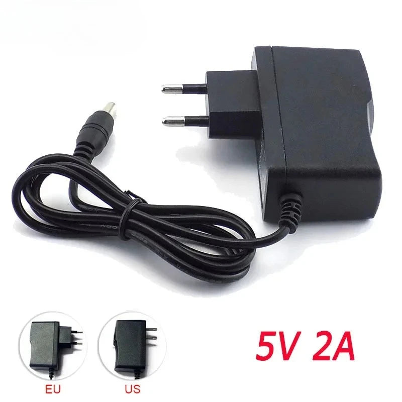 Power Adapter AC to DC 100-240V Supply Charger adapter 5V 12V 9V 1A 2A 3A 0.5A US EU Plug 5.5mm x 2.5mm for CCTV LED Strip Lamp Qme