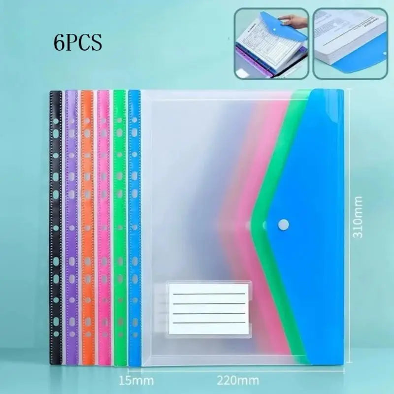 Plastic Envelopes Velcro Closure Durable Document Bags Office School Qme B