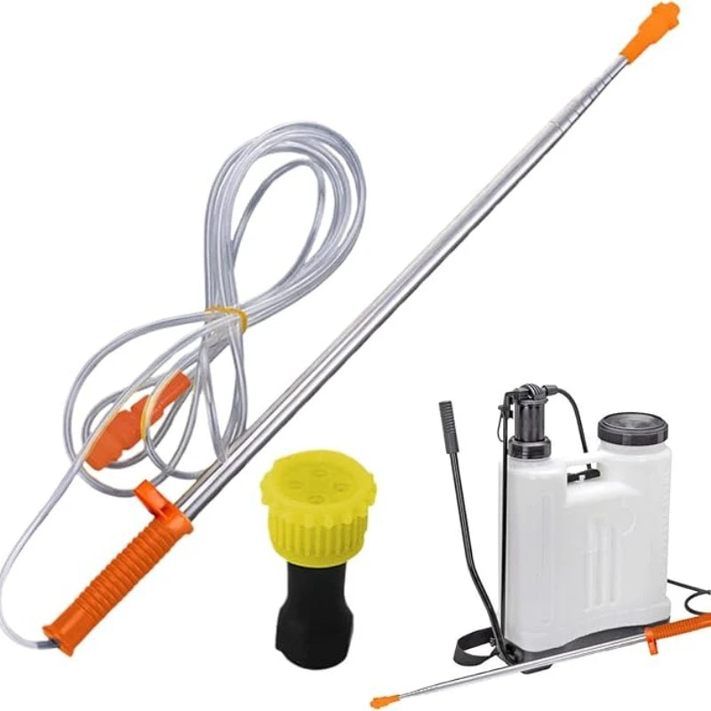 2.6m Stainless Steel Telescopic Spray Rod, Extension Tube for Garden Pesticide Sprayer & Irrigation Nozzle Accessories Qme