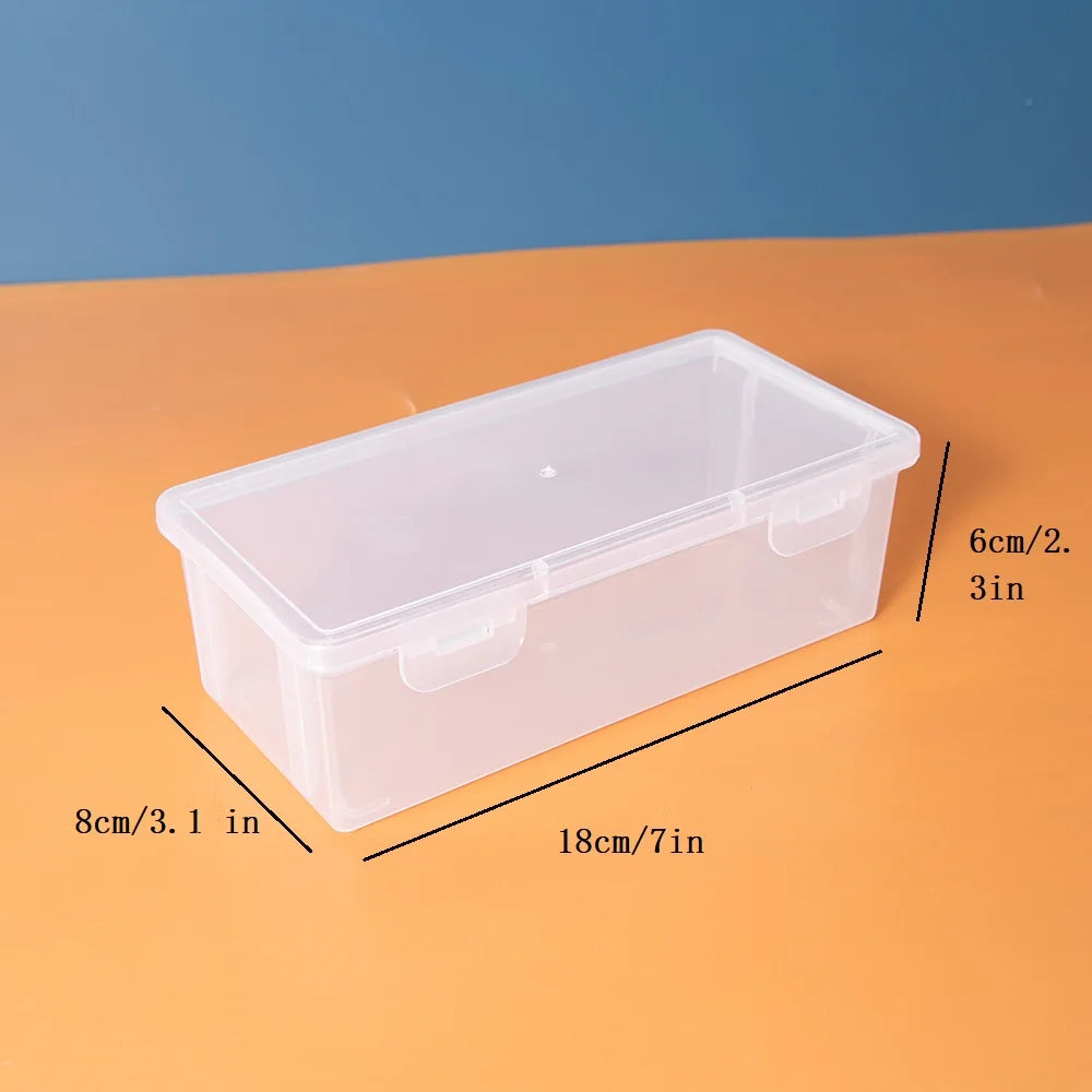 1pc Translucent PencCase Large Capacity Lightweight Convenient for School Supplies Storage Pen Box Organizer Box Qme
