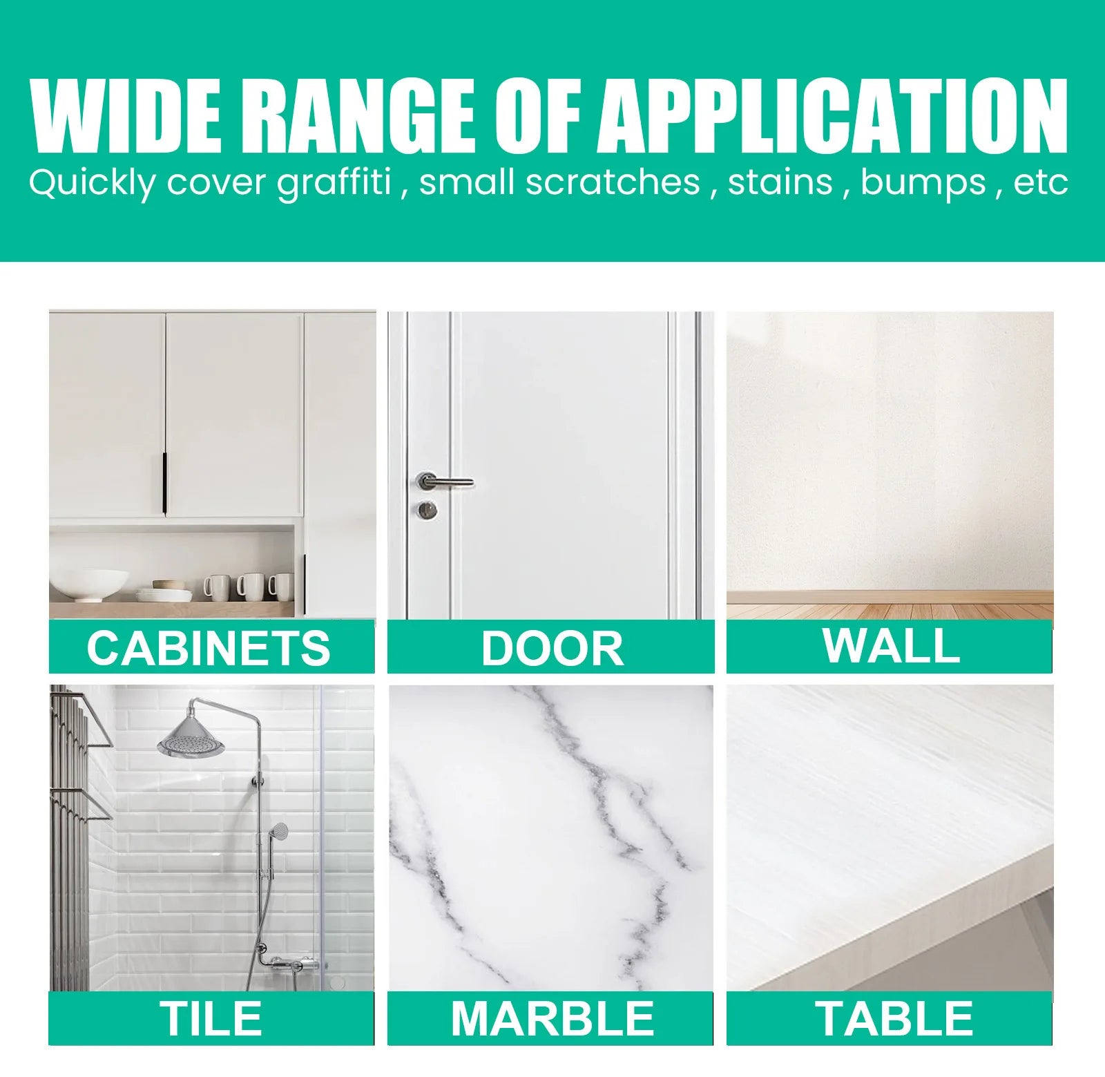 White Wall Repair Paint Graffiti Covering Hole Peeling Gap Crack Repair Paint Valid Mouldproof Quick-Drying Wall Mending Agent Qme