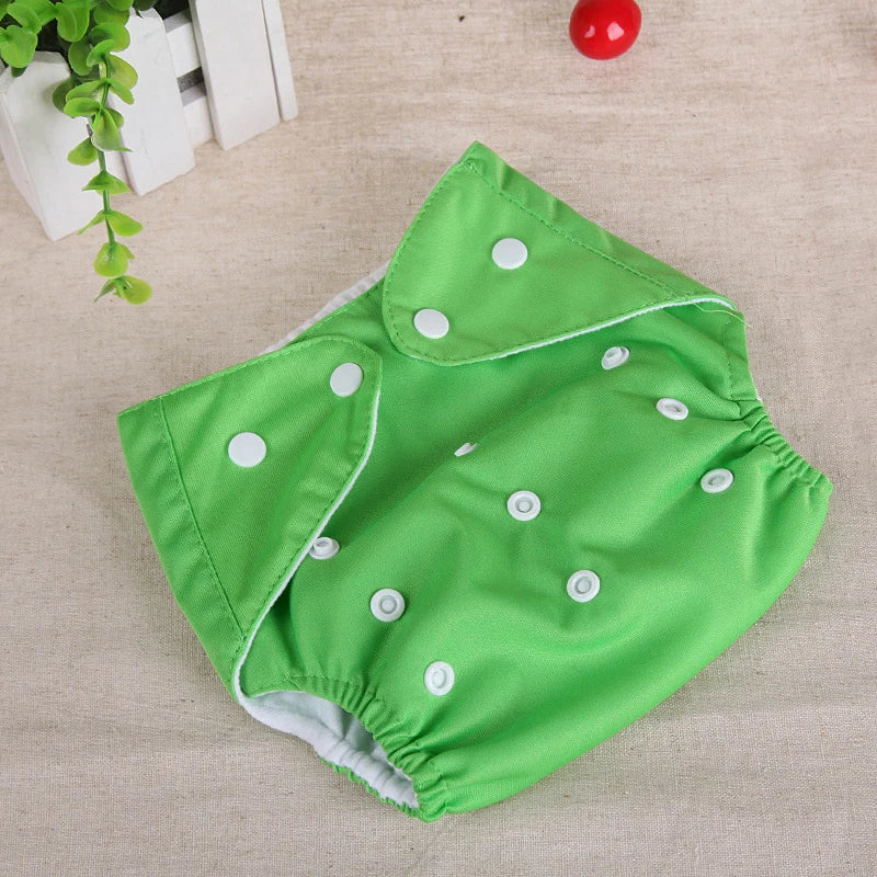 Baby Training Pants Buttons Diaper Baby Underwear Summer Washable Breathable Diaper Pants Baby Diapers Cotton Learning Trousers Qme Green