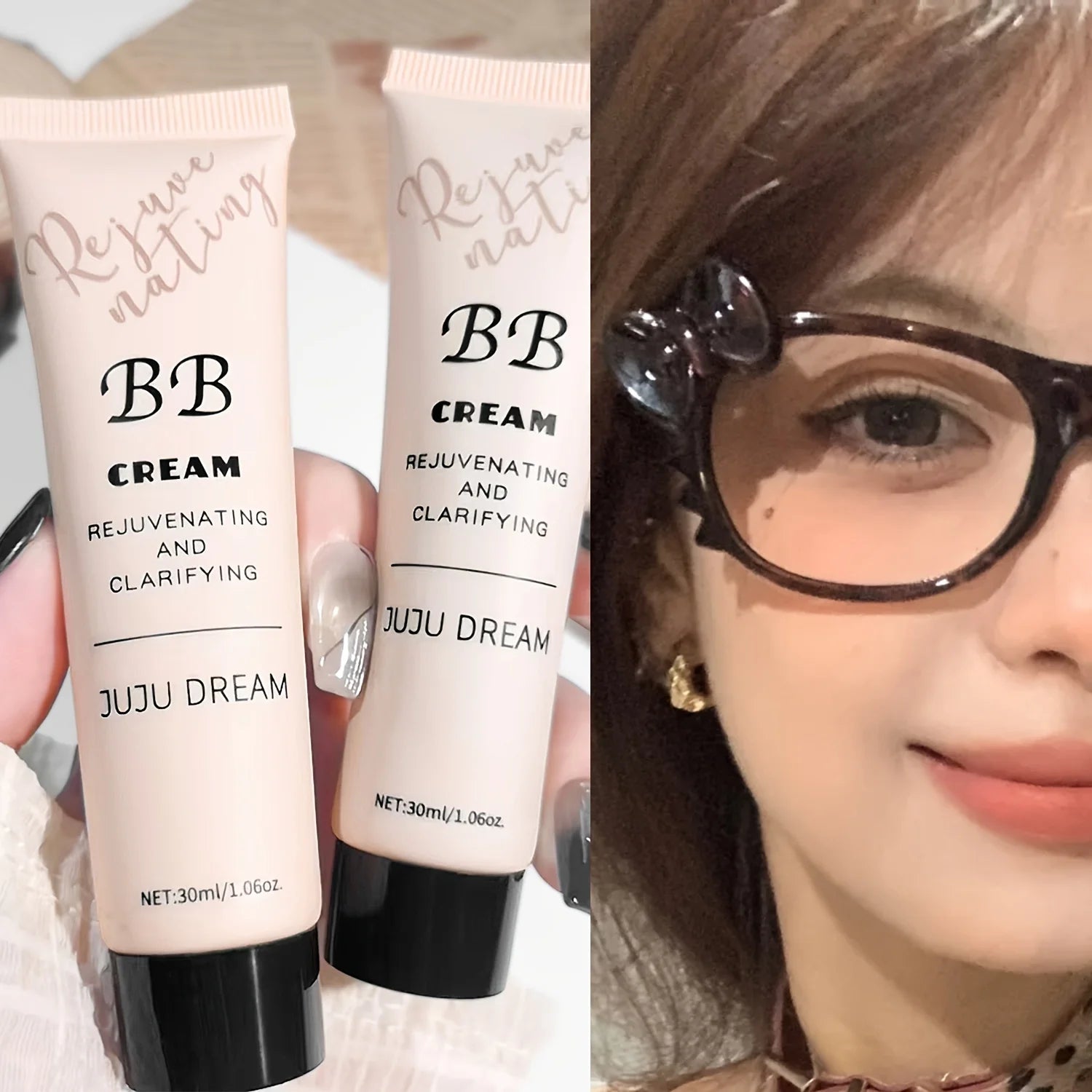 Natural Concealer BB Cream, moisturizing and nourishing, Korean natural translucent primer, long-lasting for all skin types Qme