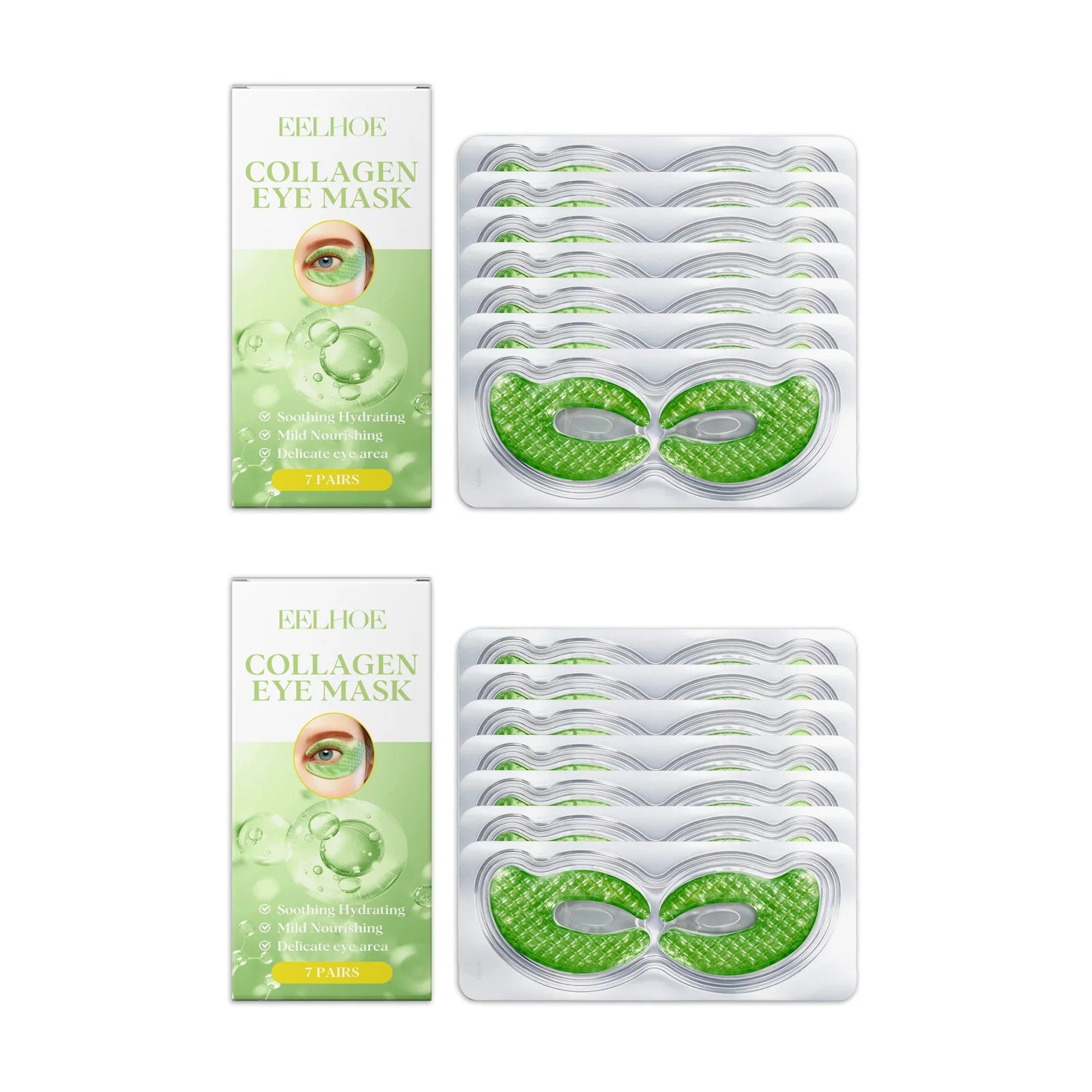 Collagen Eye Mask Patches Moisturizing Firming Anti Dark Circles Remove Eye Bags Eyes Care Gel Masks Pads Eyes Skin Care Qme 14 pairs