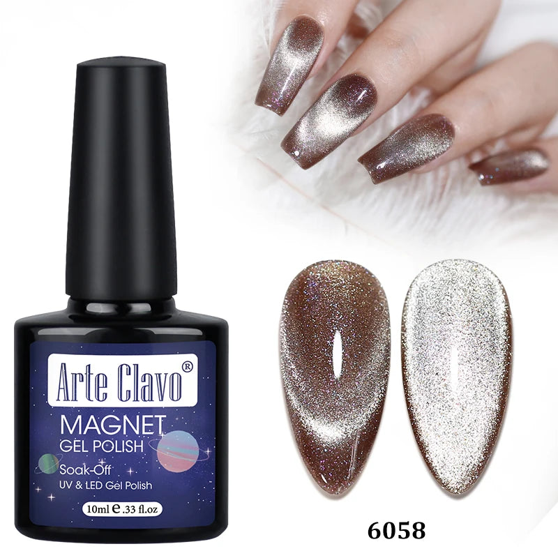 Arte Clavo Auroras Cat Eye Magnetic Gel Unicorn Shining Transparent