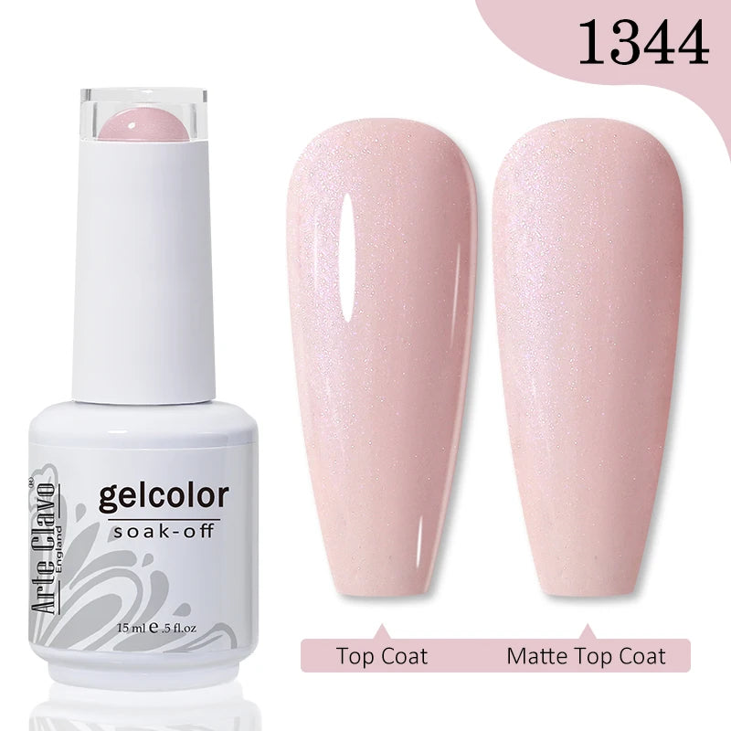 Arte Clavo Gel Nail Polishes Pink Nude Hybrid Lak Manicure