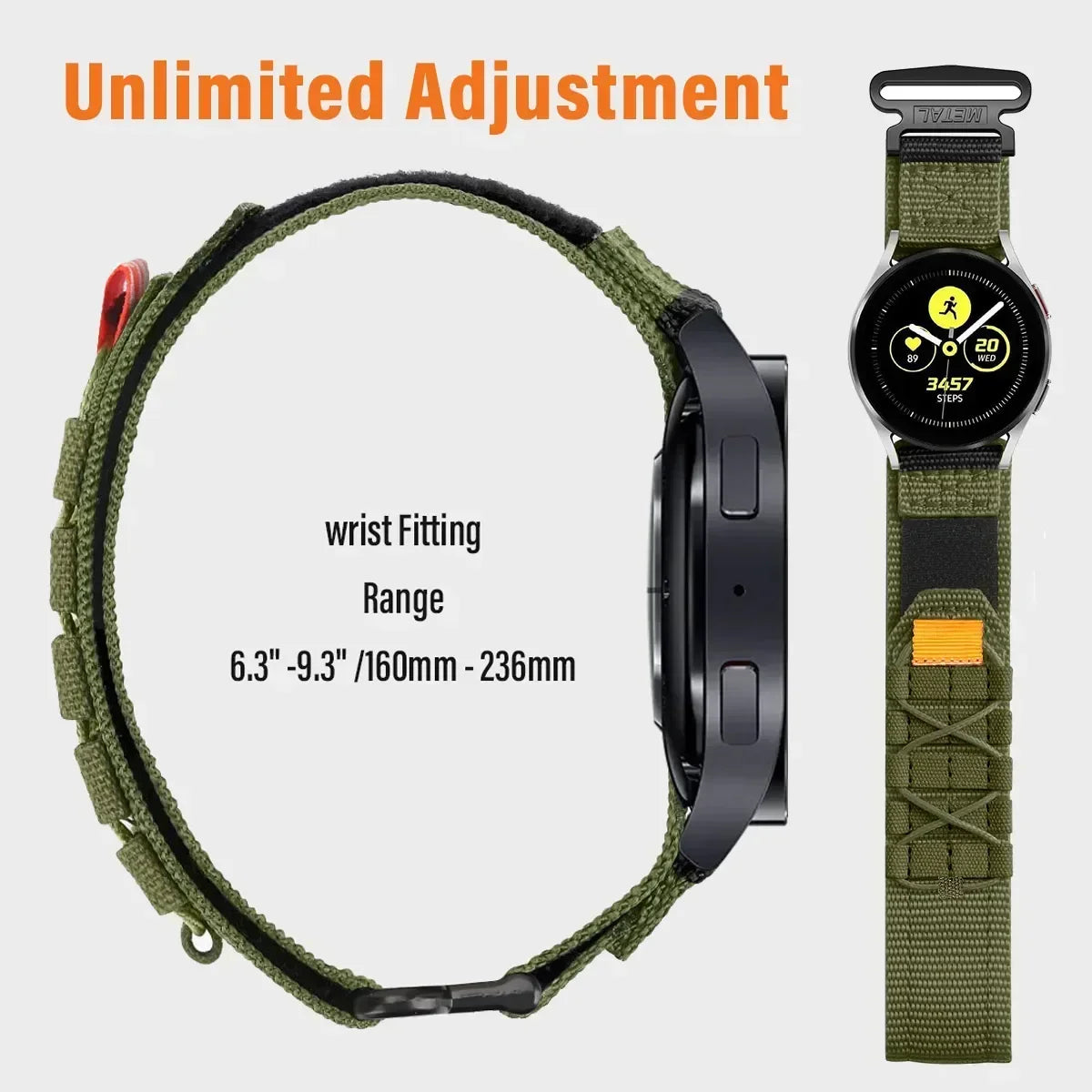 20mm 22mm Nylon Strap For Huawei watch GT4 46MM GT3 PRO 43mm/GT2 42mm GTS/GTR Sport Band for Samsung Galaxy 4/5/6 Classic 5pro Qme