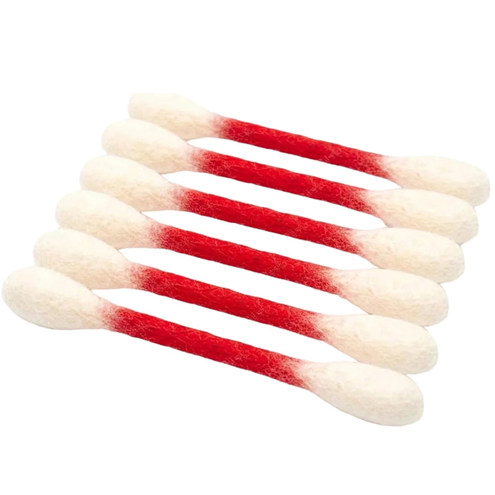 6pcs Felt Cotton Swab Cat Mint Interactive Tooth Cleaning Cat Toy Cat Giant Interaction Toy Soft Interesting Cat Pet Gift Qme Red