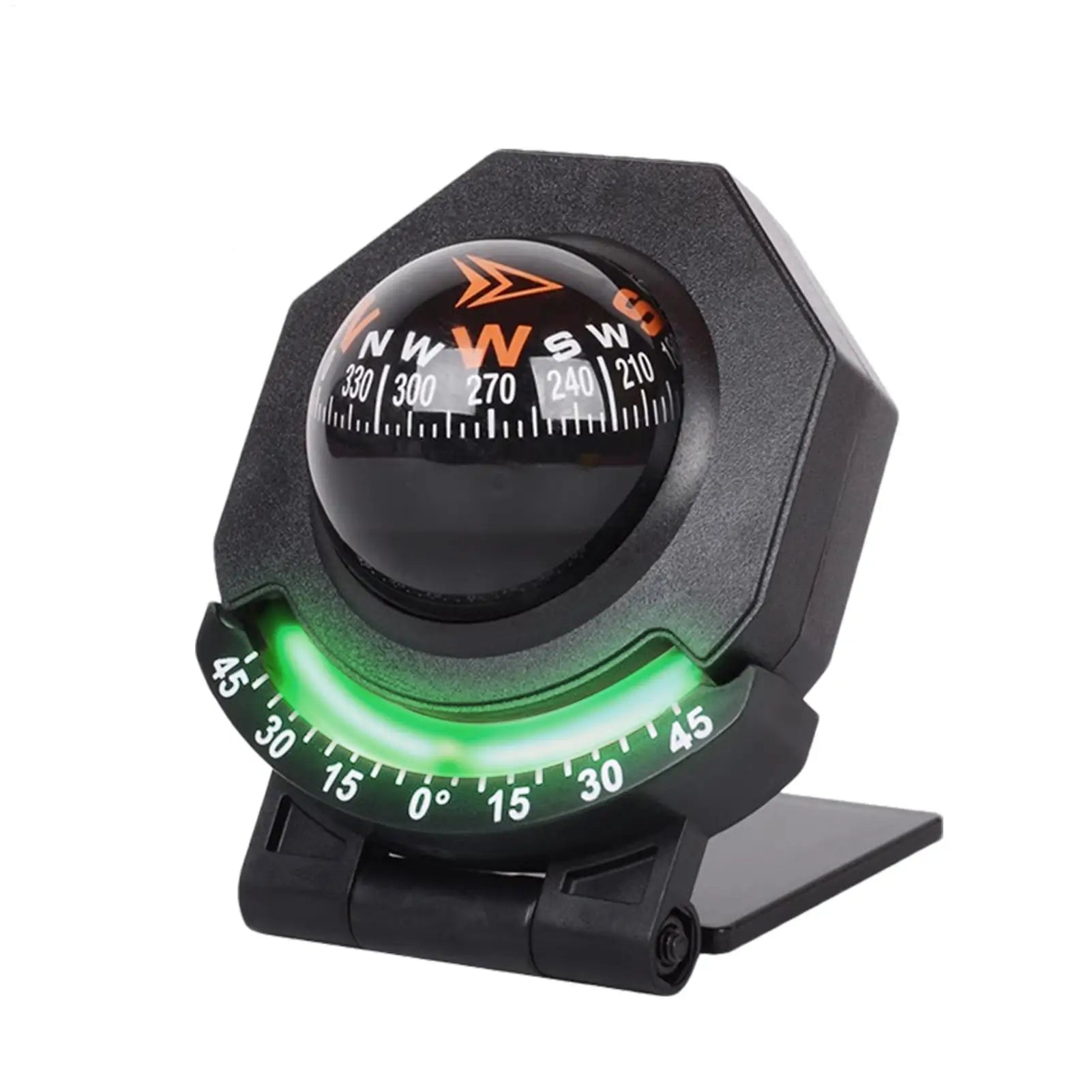 Boat Compass Ball Foldable High Precision Direction Guide Compass With Inclinometer Multi-Purpose Compass 180-Degree Adjustable Qme