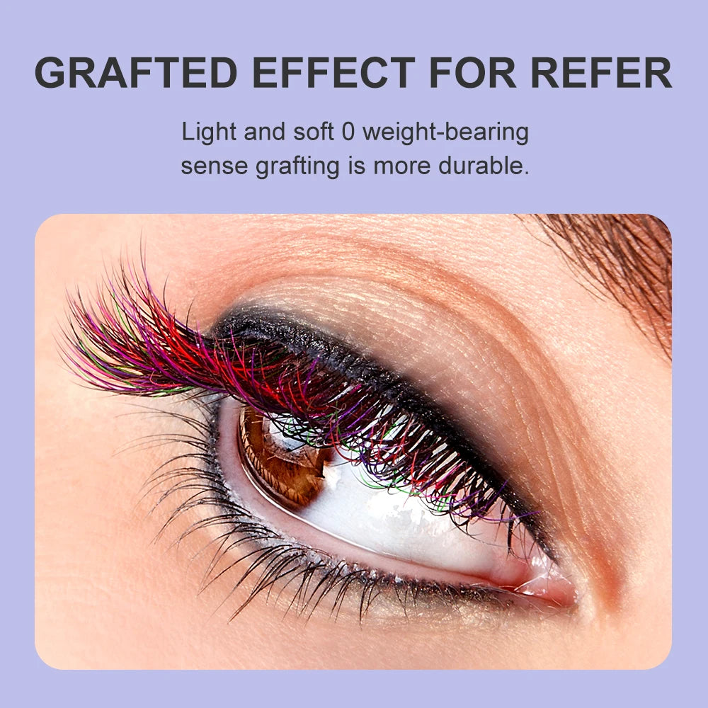 NATUHANA Eyelash Extension Individual Colored Lashes False Mink Qme