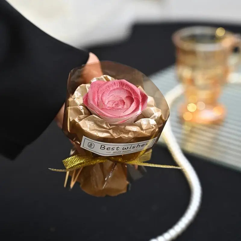 Mini Pocket Soap Flower Bouquet Artificial Rose Mother's Day Qme A8