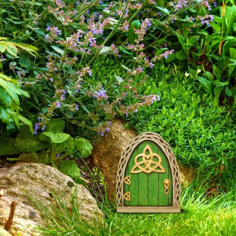 Mini Home Garden Doors Ornaments Elf Fairy Door Miniature House Decor Qme