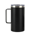 680ml Stainless Steel Coffee Cup Thermos Mug Leak-Proof Thermos Travel Thermal Vacuum Flask Insulated Cup Water Bottle Qme Black 680ml