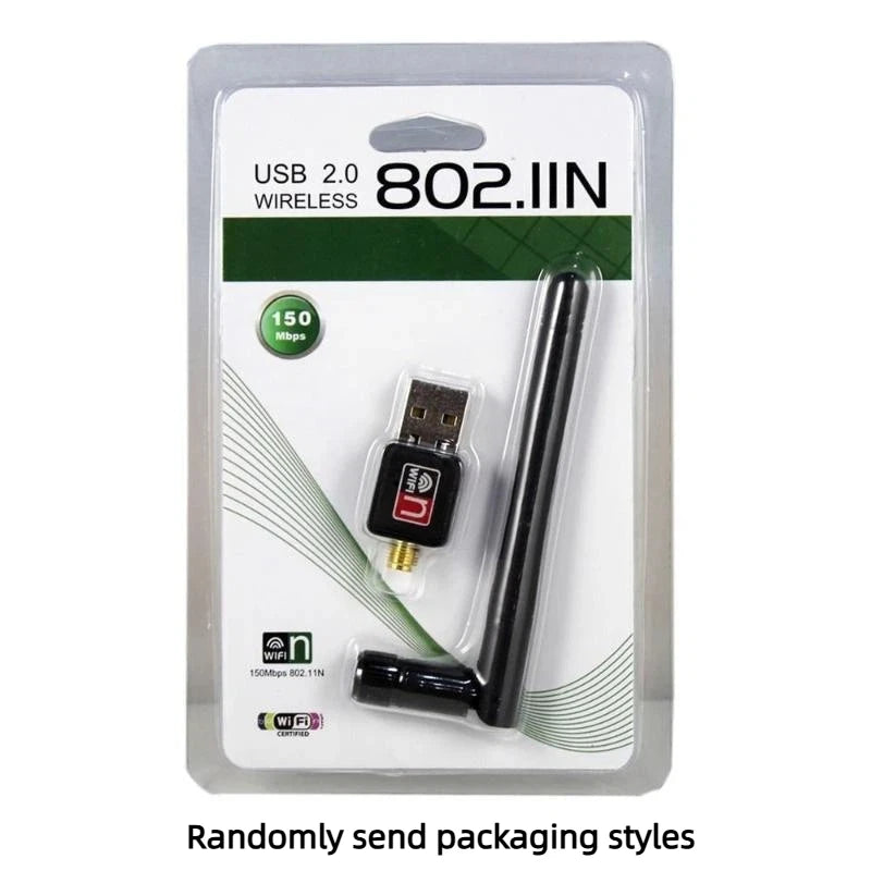 USB Wifi Antenna Adapter 150Mbps 2DB 5DB Wireless Network Card Plug Qme A1