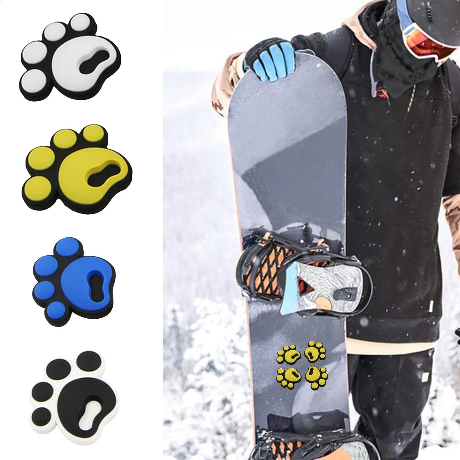 NEW Snowboard Stomp Pad Self-Adhesive Snowboard Foot Pad 4pcs Snowboard Anti-slip Stickers Snowboard Pads Foot Pads Qme