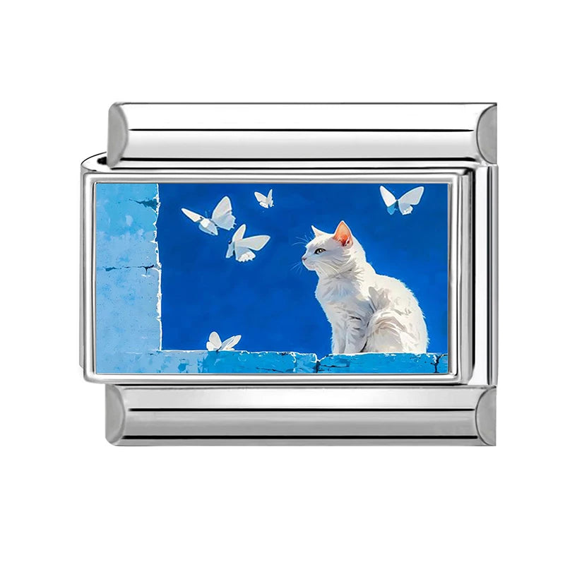 Y2K Colorful Flowers Butterfly Bees Rose Dogs Swan Italian Charm