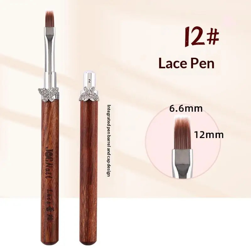 Nail Art Brushes Professional Tech Detachable Rod Zircon Butterfly Qme 12