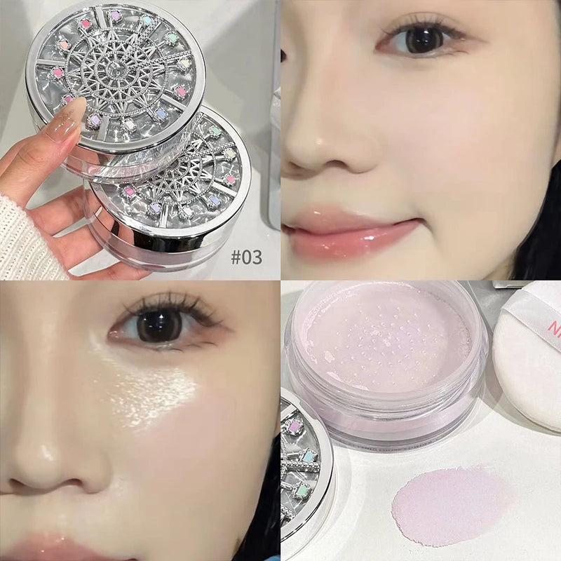 NICEKEY Matte Loose Powder Face Setting Powder Waterproof Oil Control Full Coverage Makeup Translucent Styling Fixer Cosmetics Qme