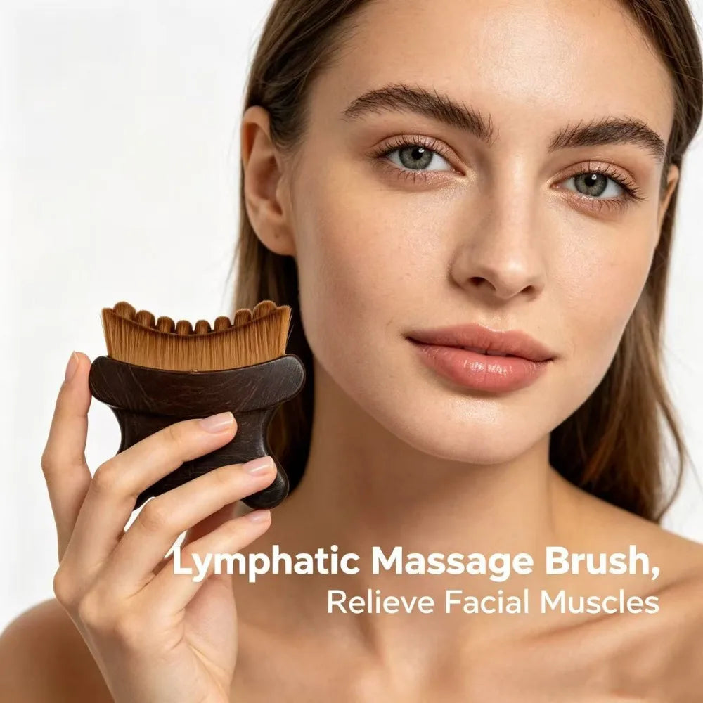 Lymphatic Contour Face Brush Facial Sculpting Anti Puffiness Tool Qme