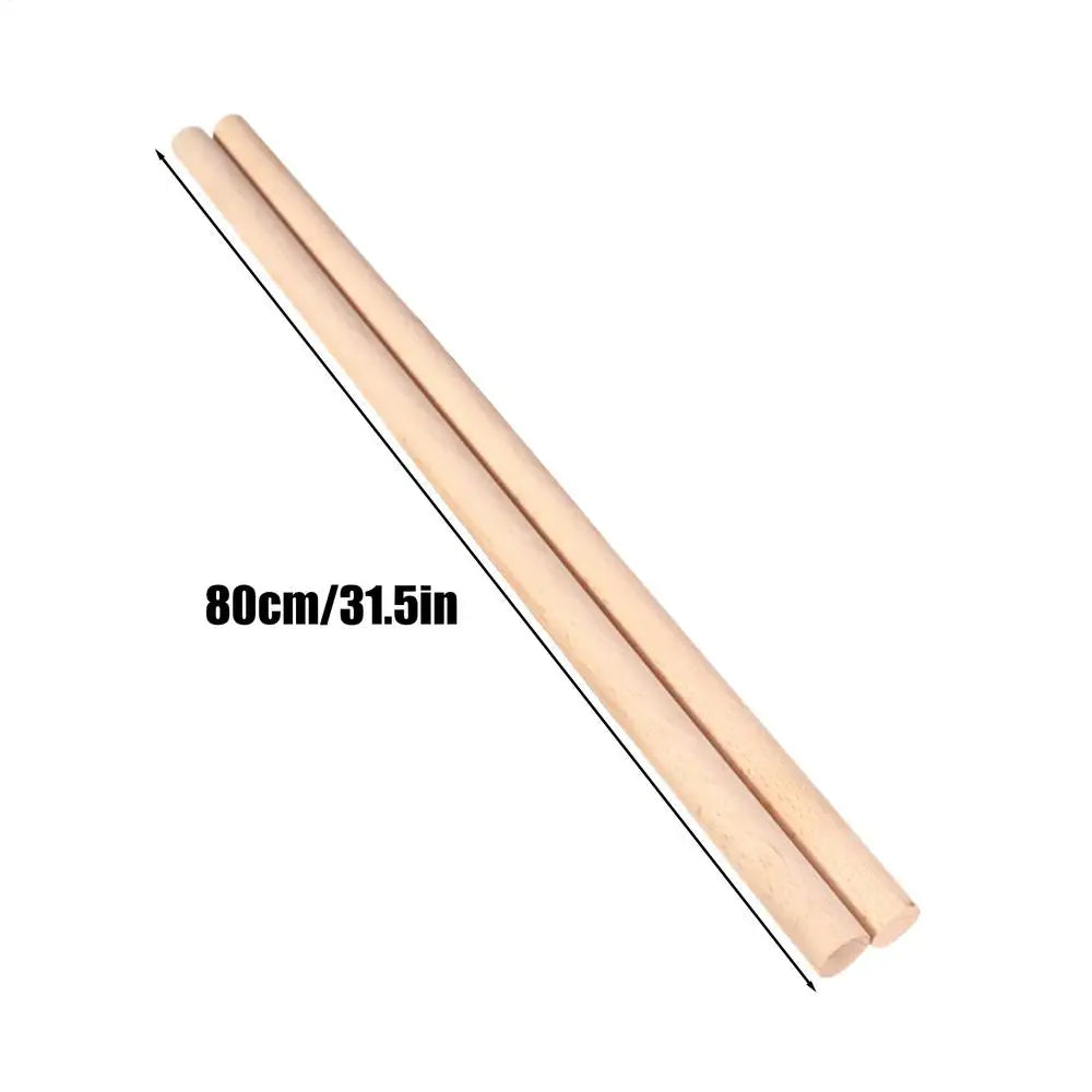 Yoga Stick 2 Pieces Pilates Stretching Pole Adult Hump Corrector Bar for Runners Beginners Professionals Home Office Gym Studio Qme 80cm