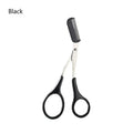 Stainless Steel Eyebrow Scissors with Comb Hair Removal Shaver Safe Eyebrow Trimmer Makeup Products Eyebrow Shaping Makeup Tools Qme B-Black