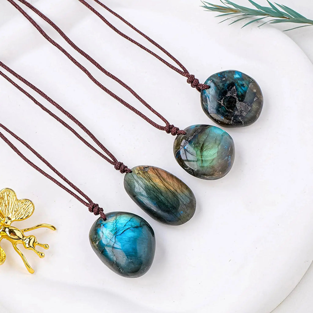 1pcs Labradorite Pendant Labradorite Jewelry Valentine's Day Birthday Christmas Labradorite Pendant Energy Jewelry for Adult Qme
