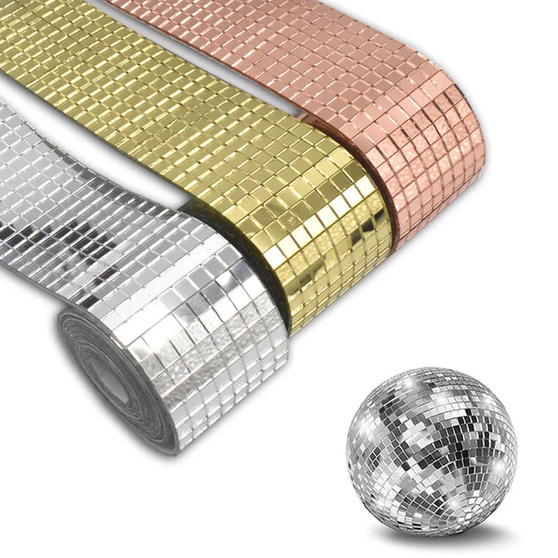 Disco Ball DIY Glass Mirror Stickers Wall Stickers Self-adhesive Home Wall Decor Qme