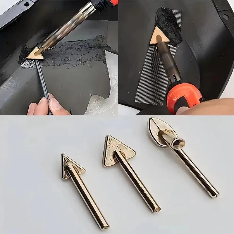3PCS Plastic Welding Iron Tips Replacement Flat Soldering Tips for Car Bumper Plastic Repair Tool Plastic Repair DIY Tool Qme