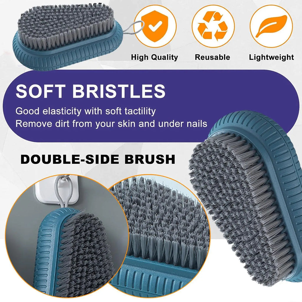 Heavy Duty Nail Brush Handle Cleaning Fingernail Manicure Tool Care Qme